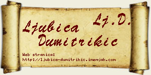 Ljubica Dumitrikić vizit kartica